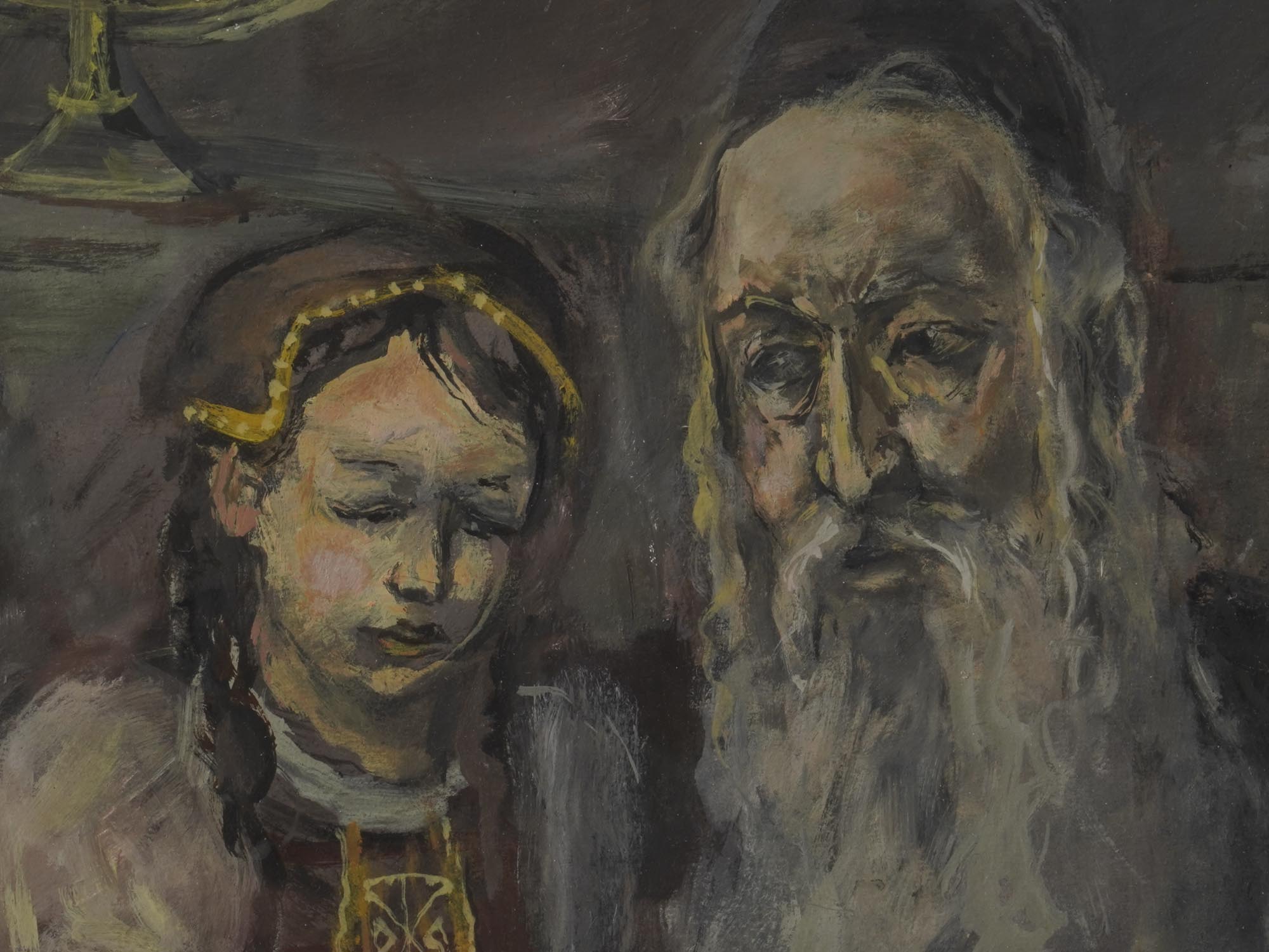 JUDAICA GOUACHE PAINTING TEACHING BY JOSEF BROZ PIC-2